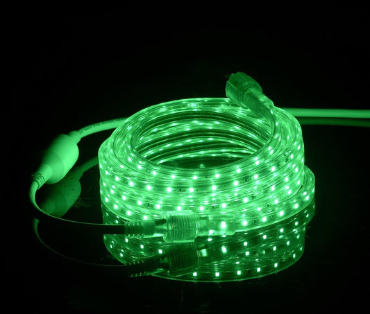 30 Feet 120 Volt LED SMD3528 Flexible Flat LED Strip Rope Light - [Christmas Lighting, Indoor/Outdoor Rope Lighting, Ceiling Light, Kitchen Lighting] [Dimmable] (Green.)